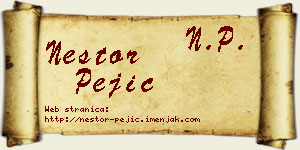 Nestor Pejić vizit kartica